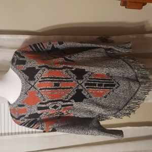 Women's poncho sweater